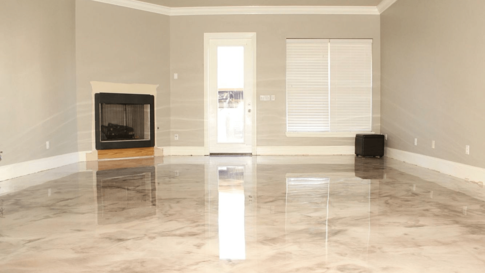 Metallic epoxy floor
