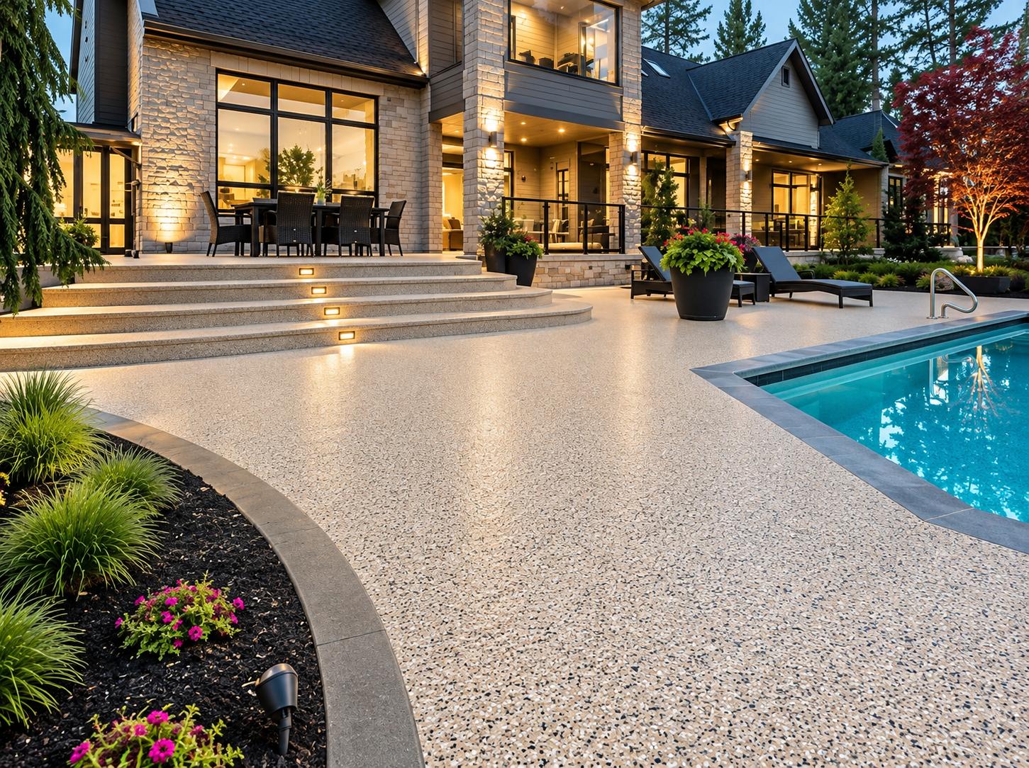 Outdoor epoxy flooring
