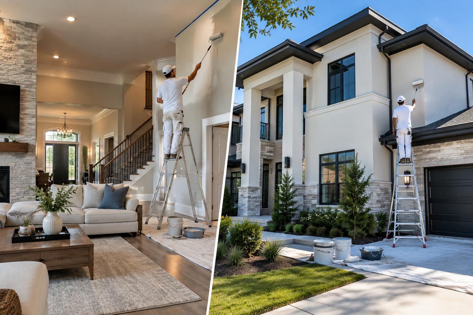 Interior and exterior painting
